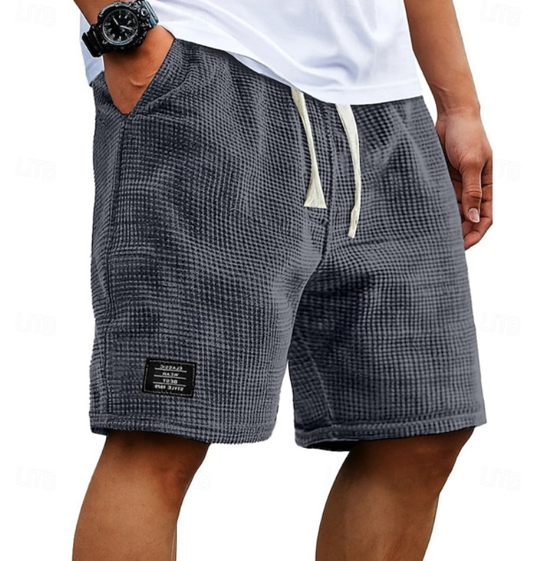Women Shorts Casual Waffle Textured Lightweight Breathable Fabric