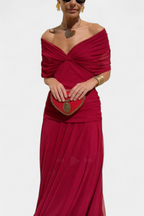Ivy | Women's Floral Midi Dress | V-Neck, Pleated Waist