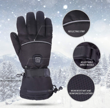 Calla | Heated Gloves | Rechargeable, 3 Heat Settings | Unisex, Black