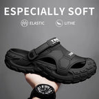 Men Orthopedic Sandals Ankle Strap Thick Soft Sole Cork Footbed