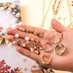 Jewelry Advent Calendar Women 25 Day Christmas Necklace Earrings Set