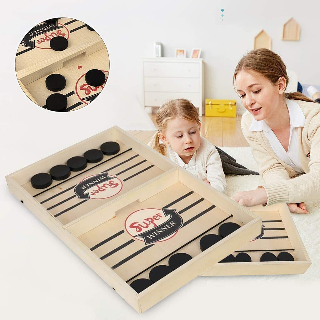 Halle | 2-in-1 Tabletop Game Set | Foosball & Shuffleboard | Wooden, Indoor