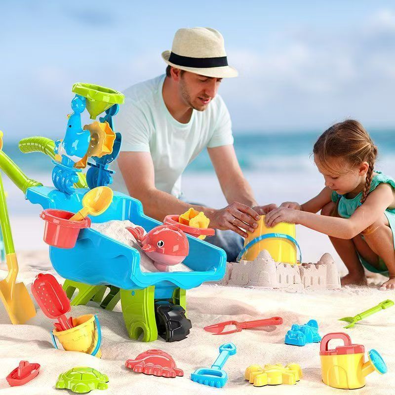 Quinn | Sand & Beach Toy Set | 22-Piece Wheelbarrow Play Set | BPA-Free, Ages 2-6
