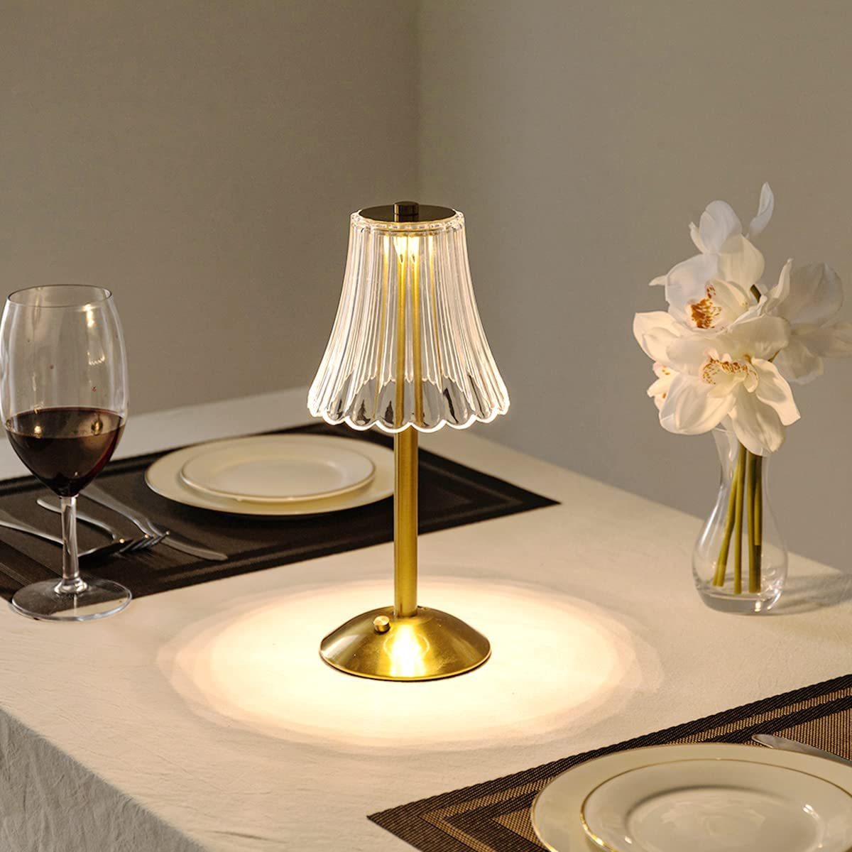 Kaia | Crystal Table Lamp | Cordless, Touch Control, Rechargeable | LED