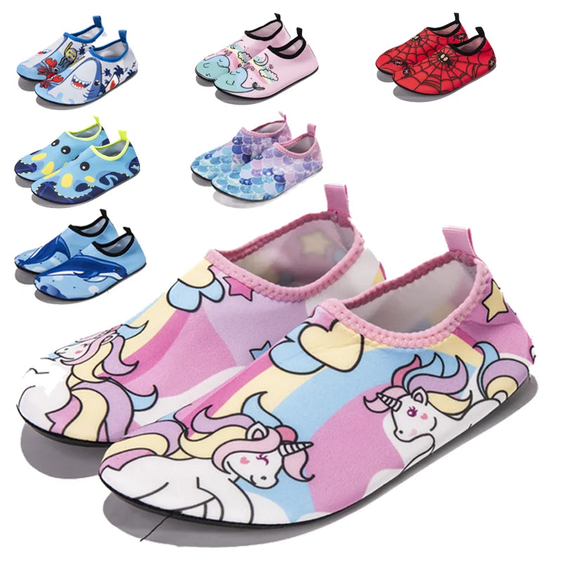 Kids Water Shoes Girls Anti Slip Quick Dry Lightweight Printed
