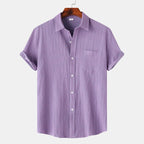 Rhea | Linen Shirt Men | Breathable Summer Shirt | Spread Collar, Classic Fit