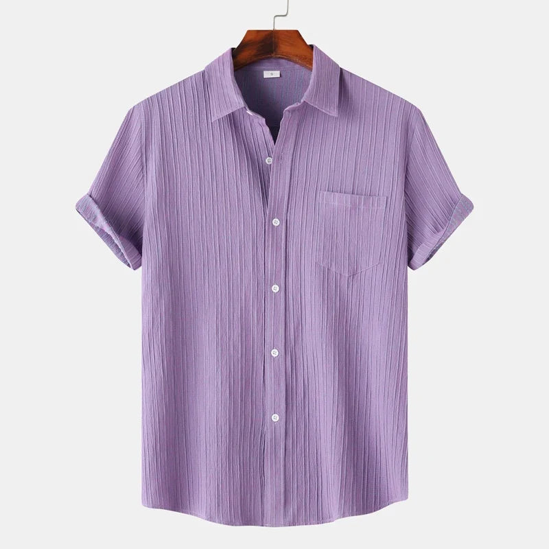 Rhea | Linen Shirt Men | Breathable Summer Shirt | Spread Collar, Classic Fit