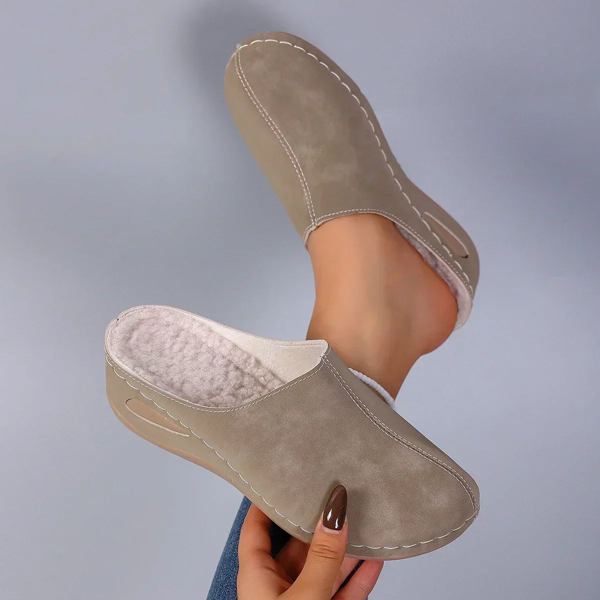 Orthopedic Slippers Women Cozy Warm Plush Cushioned Arch Support