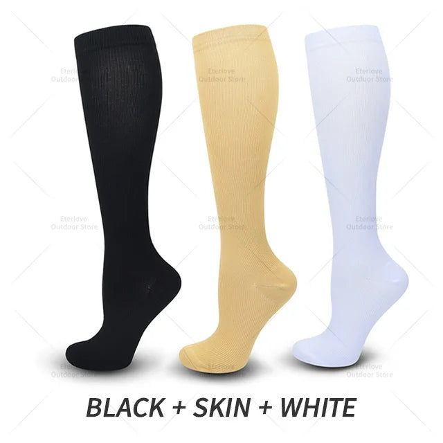 Vada | Compression Socks | Knee High, 15-20 mmHg | 3 Pairs, Unisex