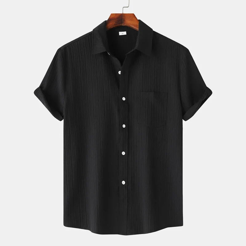 Rhea | Linen Shirt Men | Breathable Summer Shirt | Spread Collar, Classic Fit