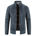 Men Christmas Jumper Knit Turtleneck Cardigan Coat Winter Fleece