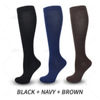 Vada | Compression Socks | Knee High, 15-20 mmHg | 3 Pairs, Unisex