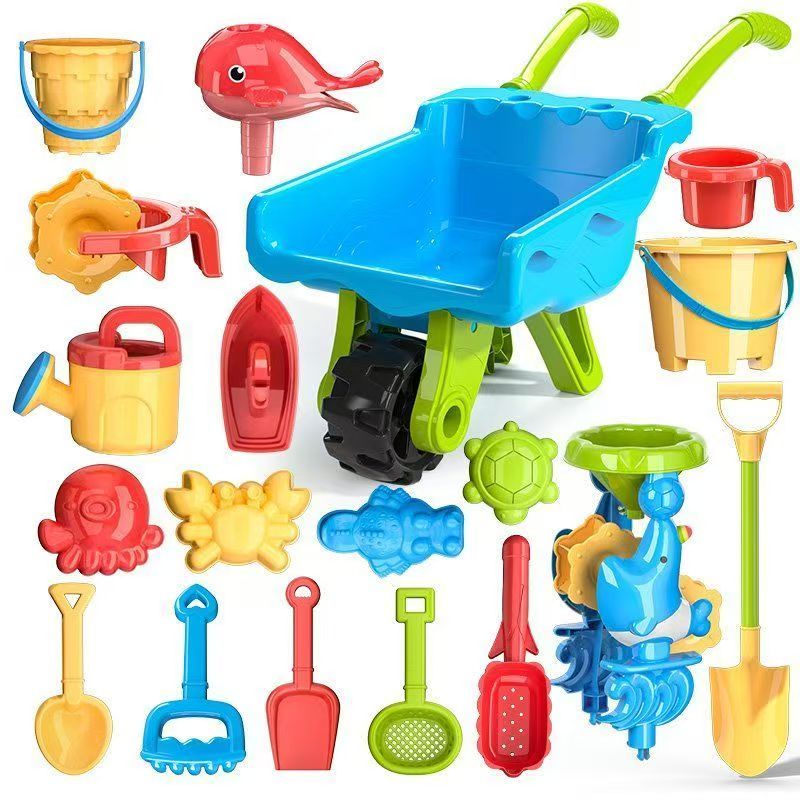 Quinn | Sand & Beach Toy Set | 22-Piece Wheelbarrow Play Set | BPA-Free, Ages 2-6