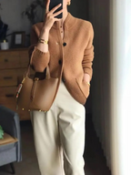 Halle | Women's Blazer | Textured, Buttoned, Slim Fit | Office & Casual