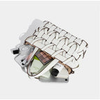 Women Handwoven Crossbody Handbag Top Handle