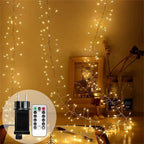 Christmas LED string lights silver wire cluster waterproof IP44 for holiday decor