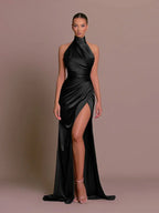 Elsa | Evening Dress | High-Slit, Full-Length | Formal Maxi Gown