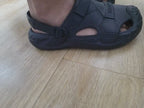 Men Orthopedic Sandals Ankle Strap Thick Soft Sole Cork Footbed