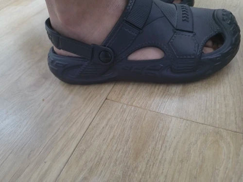 Men Orthopedic Sandals Ankle Strap Thick Soft Sole Cork Footbed