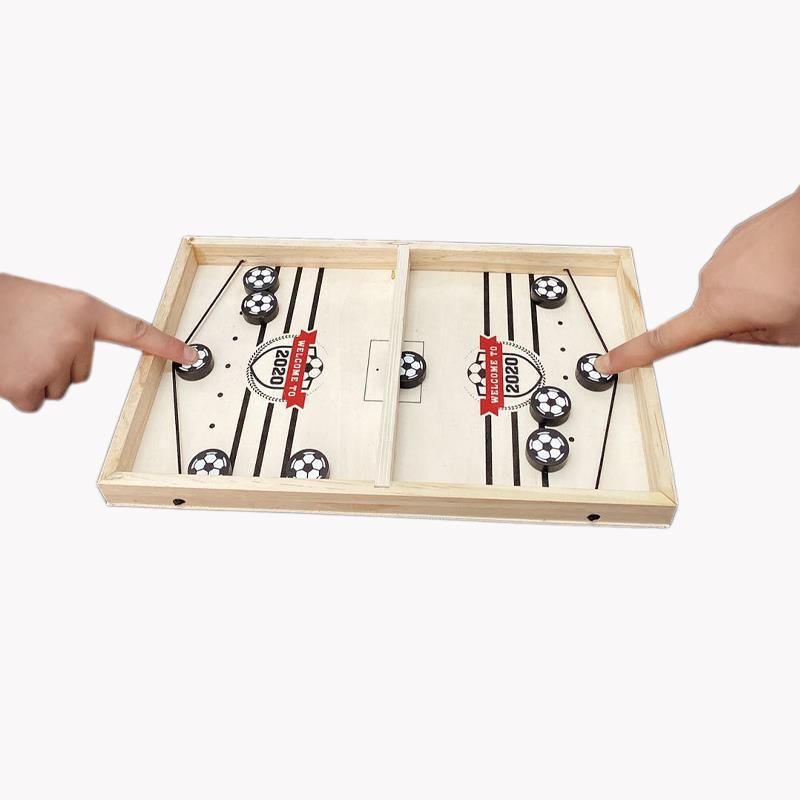 Halle | 2-in-1 Tabletop Game Set | Foosball & Shuffleboard | Wooden, Indoor