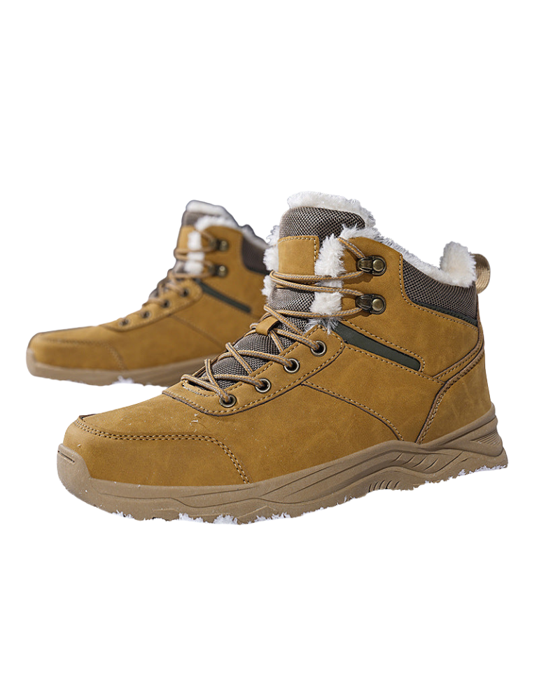 Men Lined Winter Boots Anti Slip