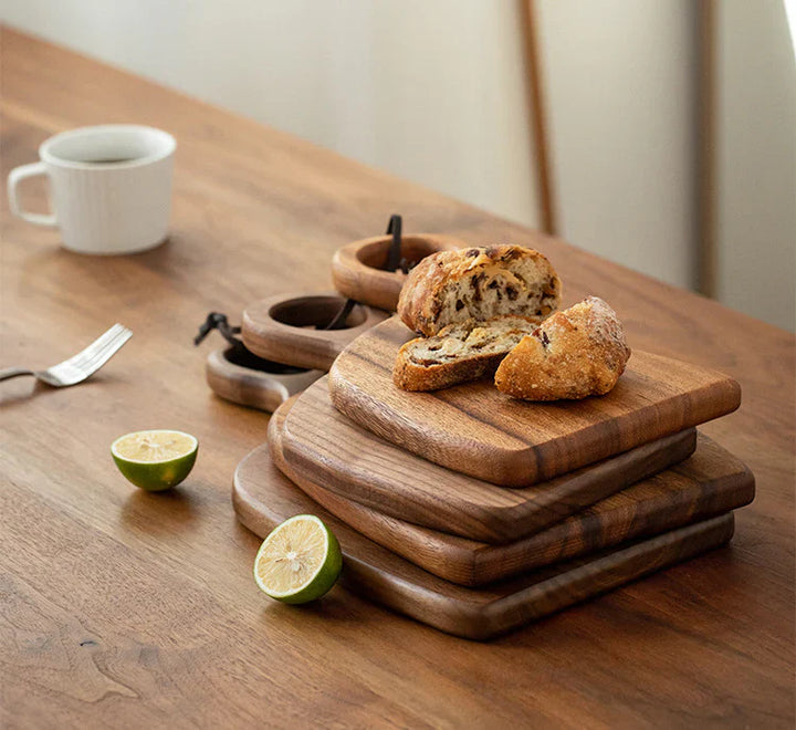 Anouk | Walnut Wood Cutting Boards | 2-Pack Set | Dual-Sided, Serve & Chop