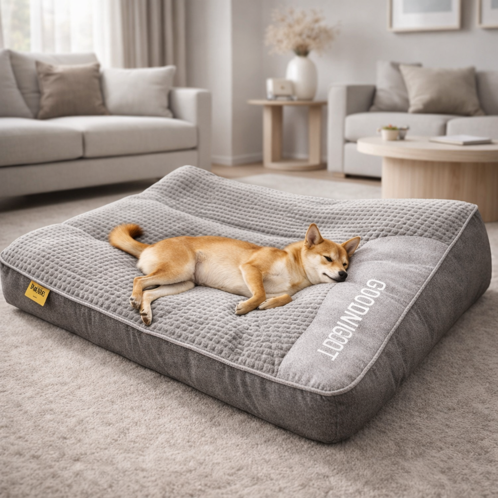 Nova | Orthopaedic Dog Bed | Memory Foam, Headrest, Large | Washable Cover