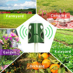 Cosima | Animal Repellent | 360° Ultrasonic, Solar Powered | 3-in-1