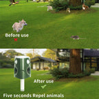 Cosima | Animal Repellent | 360° Ultrasonic, Solar Powered | 3-in-1