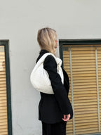 Woven Handbag | Medium Braided Bag | Faux Leather, Everyday