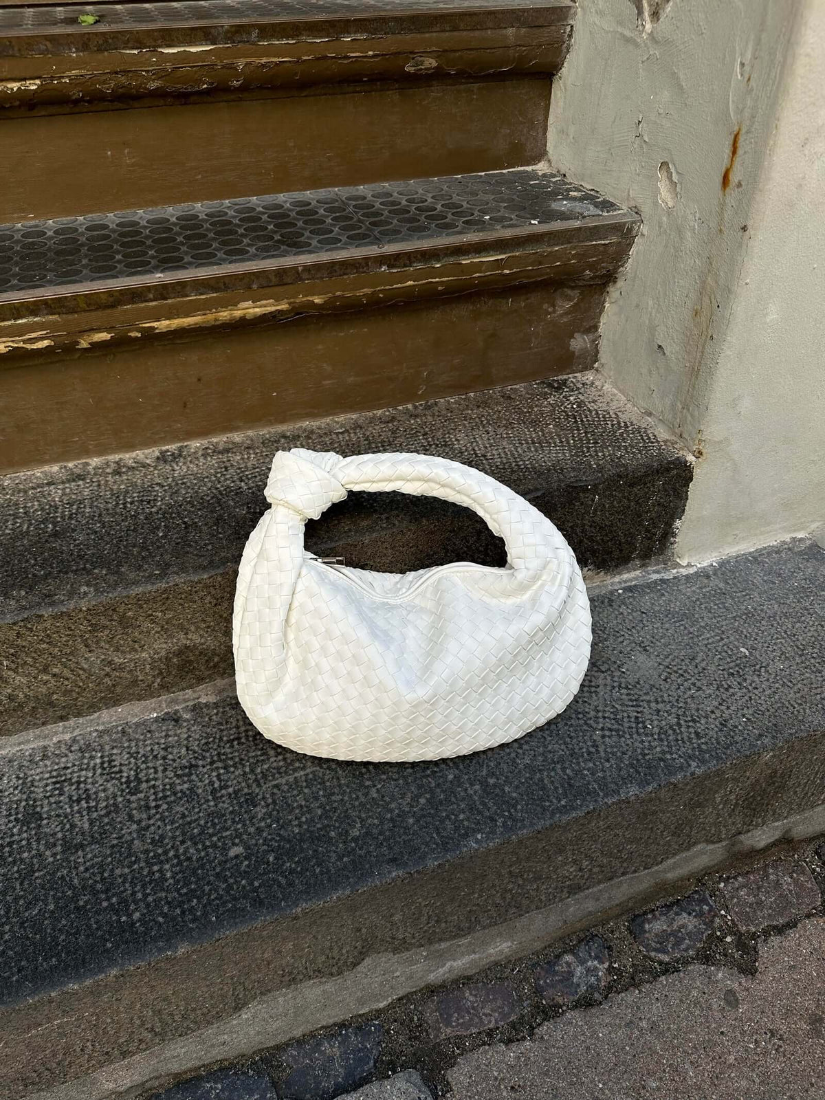 Woven Handbag | Medium Braided Bag | Faux Leather, Everyday