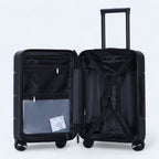 Faye | Hard Shell Luggage Set | 3-Piece, 4-Wheel Spinner | Black & Blue