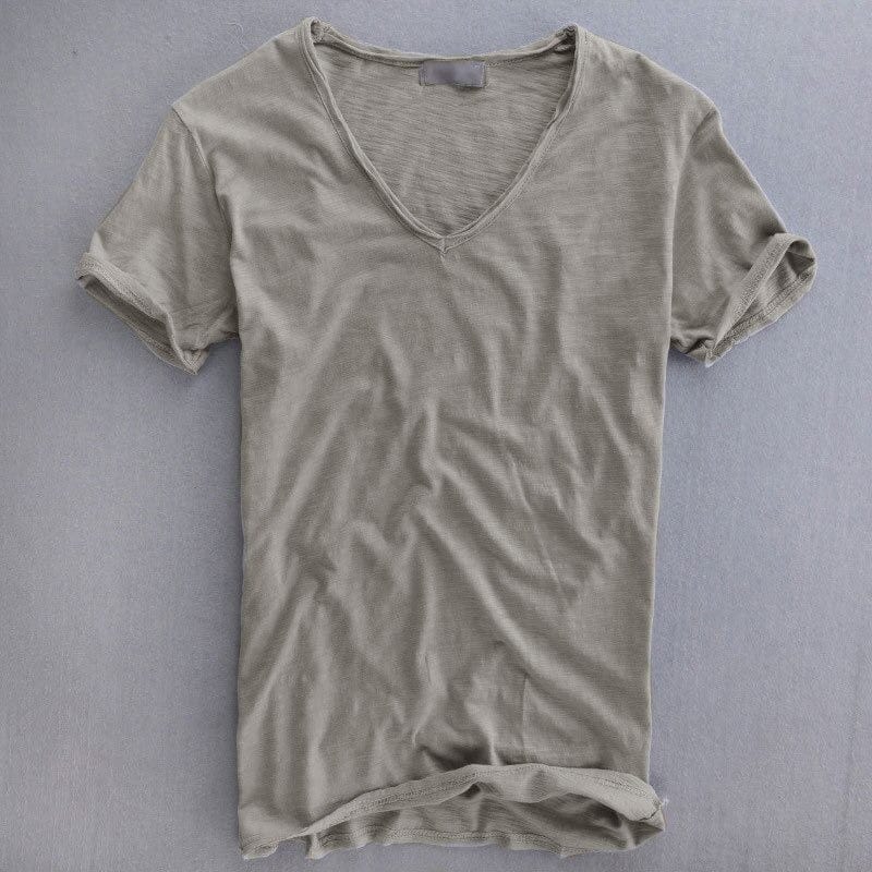 Jolie | Men's V-Neck T-Shirt | Slim Fit, Lightweight | Summer Top