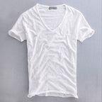 Jolie | Men's V-Neck T-Shirt | Slim Fit, Lightweight | Summer Top