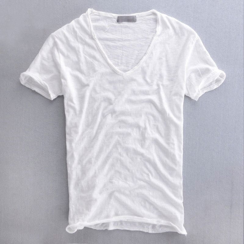 Jolie | Men's V-Neck T-Shirt | Slim Fit, Lightweight | Summer Top