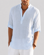 Yara | Men's Open Collar Shirt | Long Sleeve, Relaxed Fit