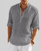 Yara | Men's Open Collar Shirt | Long Sleeve, Relaxed Fit