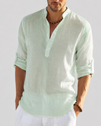 Yara | Men's Open Collar Shirt | Long Sleeve, Relaxed Fit