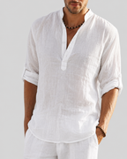 Yara | Men's Open Collar Shirt | Long Sleeve, Relaxed Fit