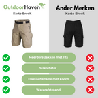 Men's Stretch Cargo Shorts | Quick Dry Multi Pocket Zipper Pockets