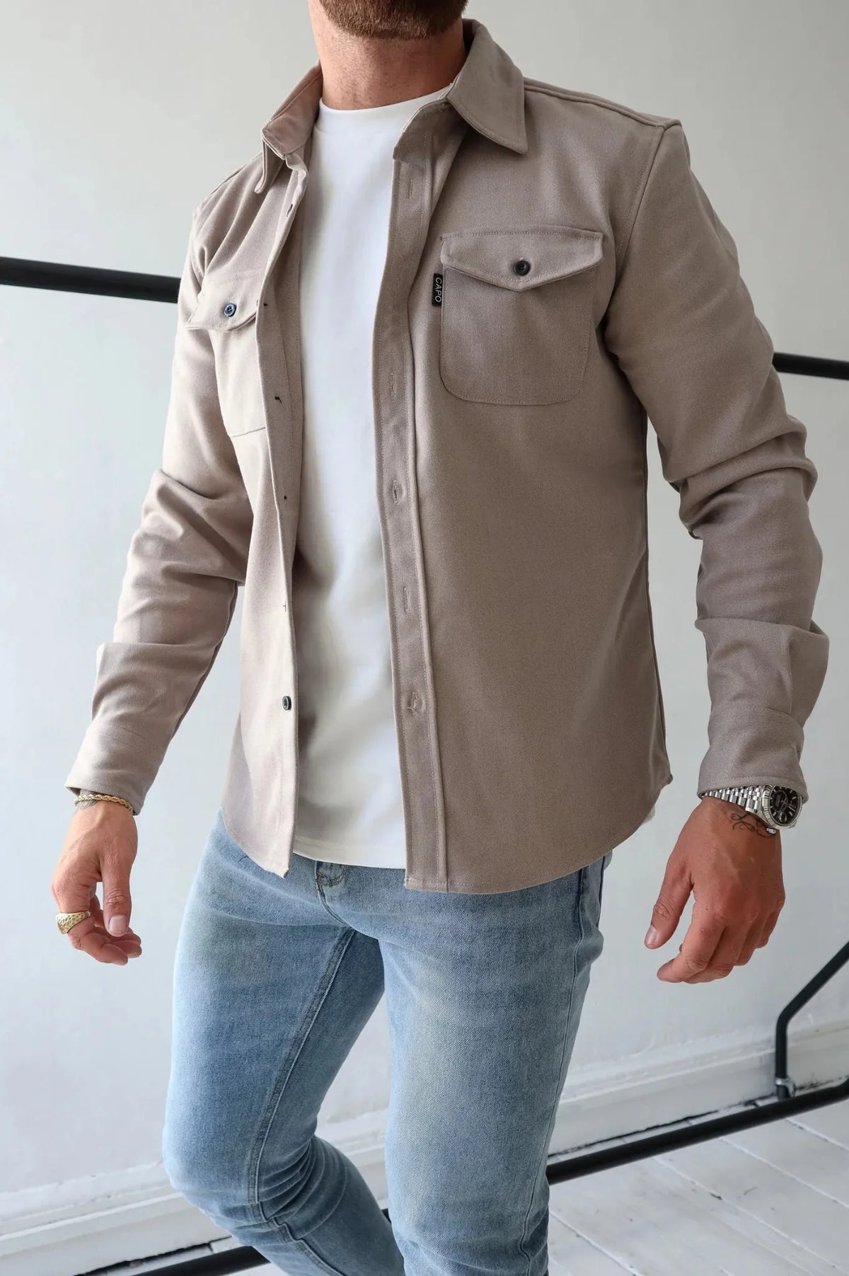 Vada | Men's Shirt Jacket | Button-Up, Chest Pockets | Overshirt