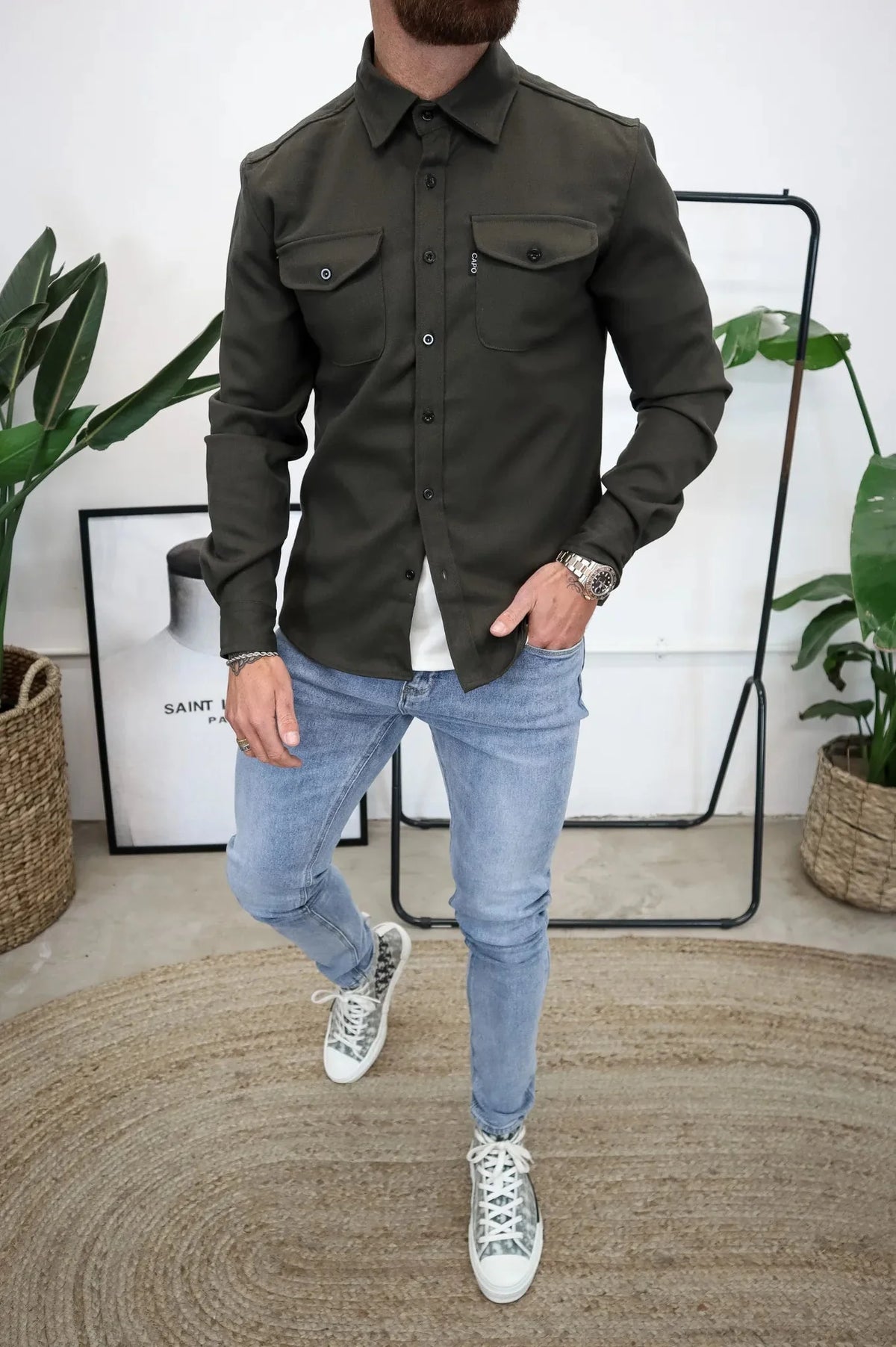 Vada | Men's Shirt Jacket | Button-Up, Chest Pockets | Overshirt