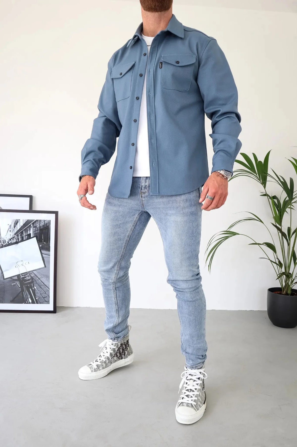Vada | Men's Shirt Jacket | Button-Up, Chest Pockets | Overshirt