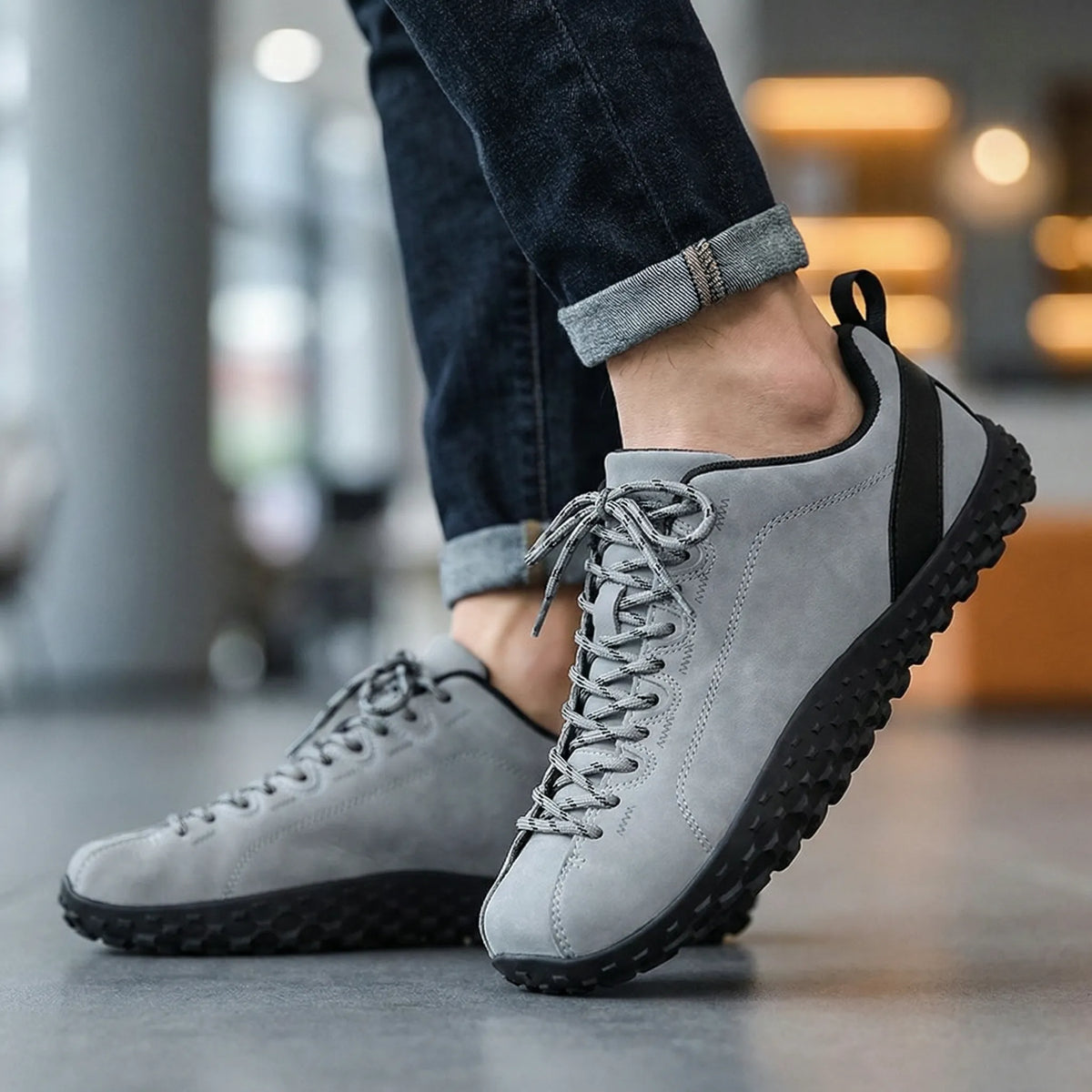 Orthopedic Shoes Women Wide Fit Lightweight Suede Walking Trainers