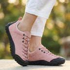 Orthopedic Shoes Women Wide Fit Lightweight Suede Walking Trainers