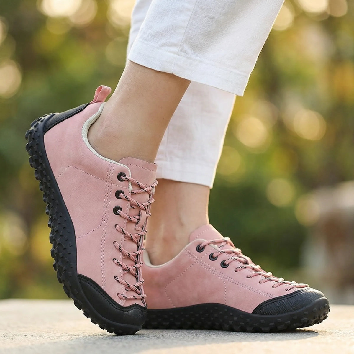 Orthopedic Shoes Women Wide Fit Lightweight Suede Walking Trainers