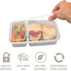 Briar | Food Storage Containers | 20-Piece Set, 2 Compartments | BPA-Free, Reusable