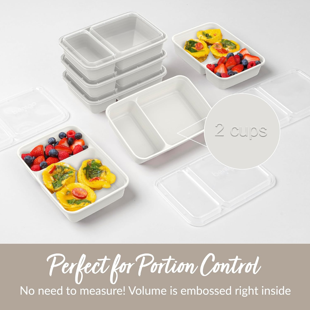 Briar | Food Storage Containers | 20-Piece Set, 2 Compartments | BPA-Free, Reusable