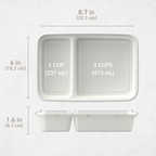 Briar | Food Storage Containers | 20-Piece Set, 2 Compartments | BPA-Free, Reusable