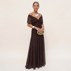 Long Summer Dress Women Maxi Lightweight Flowy Silhouette V Neck